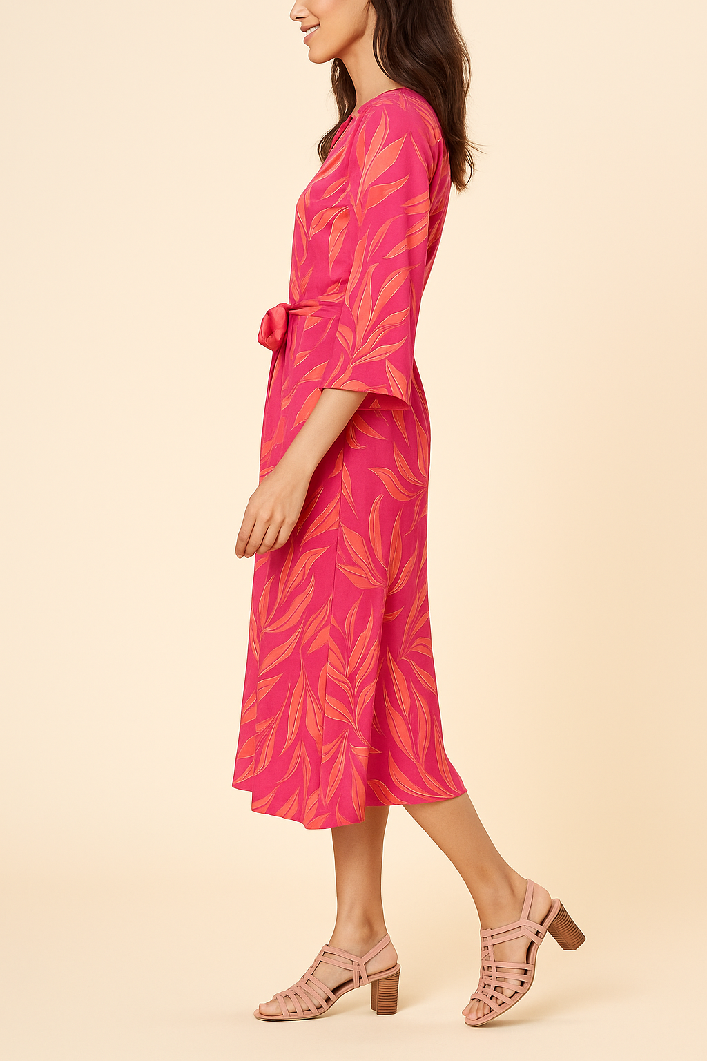 Robe chemise boutonnée en crêpe imprimé G by Giuliana