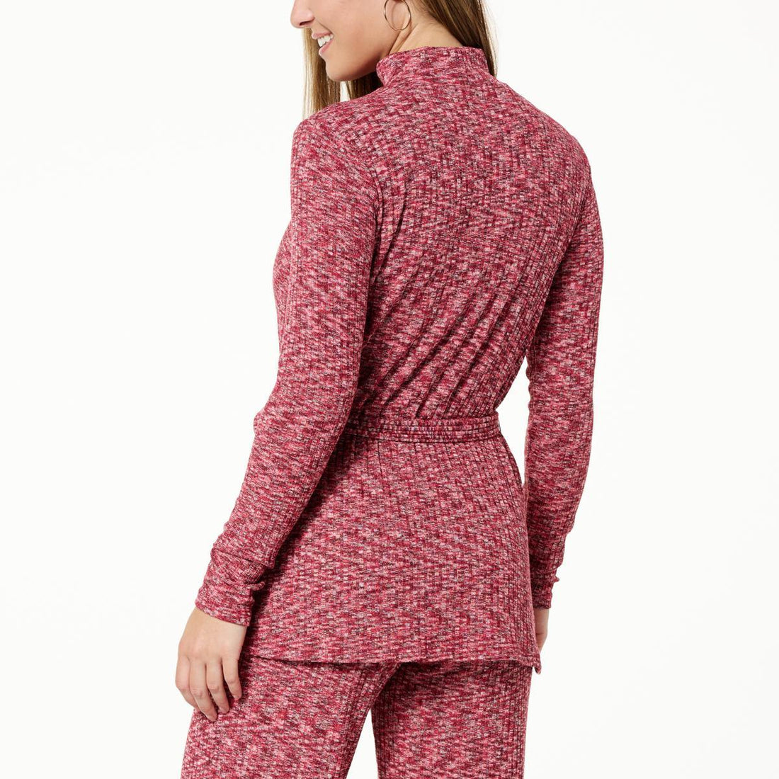 G by Giuliana Space-Dyed Hacci Knit Mockneck Top - fashioncurb
