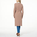 GBG STRIPED BELTED DUSTER REDCMB - fashioncurb