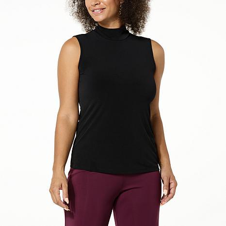 IMAN Global Chic Runway Jersey Mock Neck Tank - fashioncurb