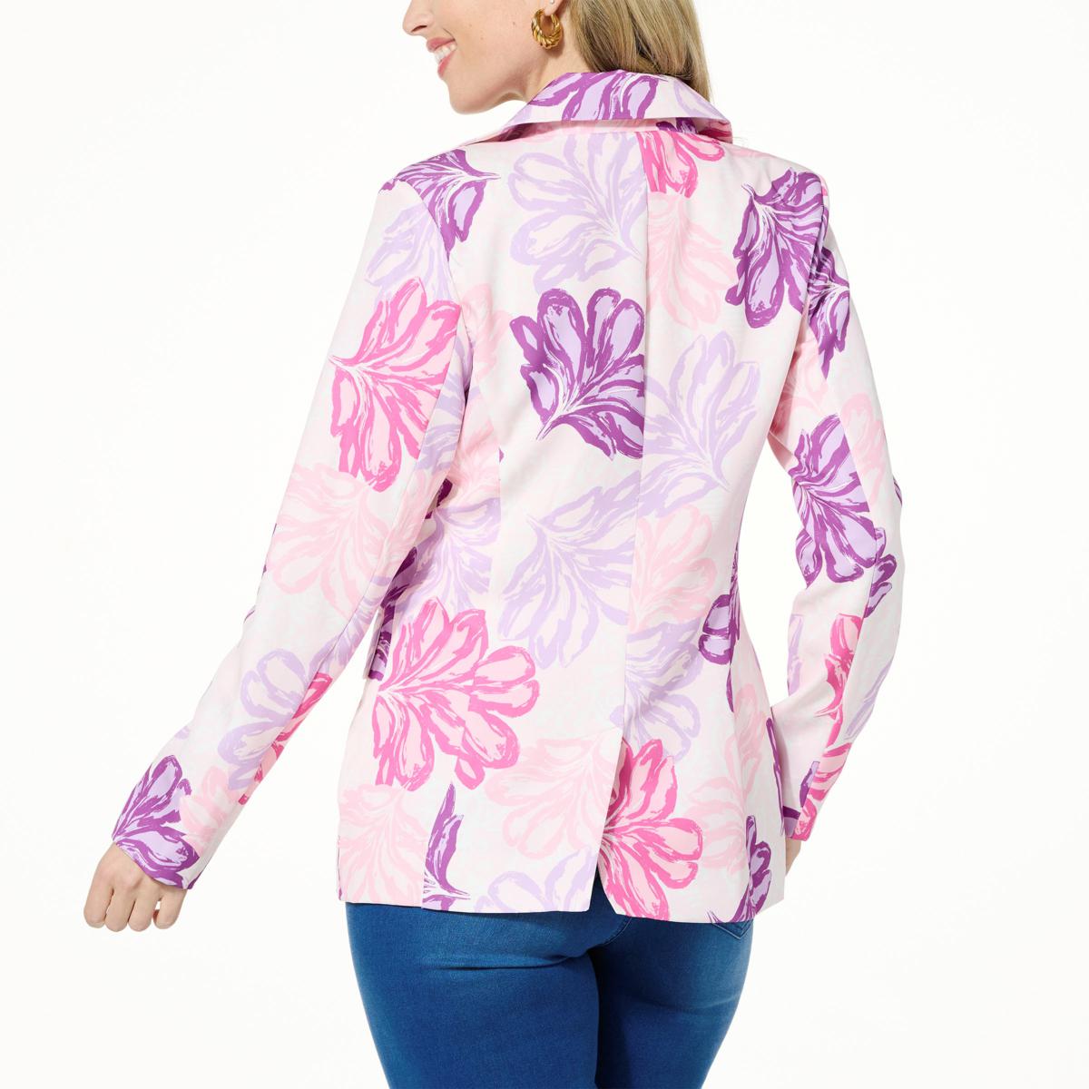 kathy ireland® Fashion 360 Garden Party Spring Printed Blazer