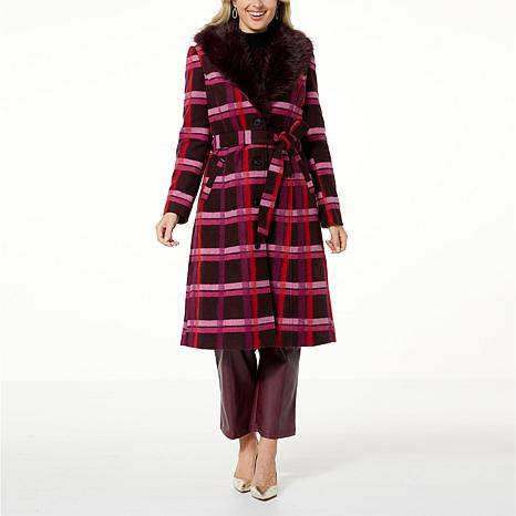 K. Ireland Coat with Faux Fur Trim