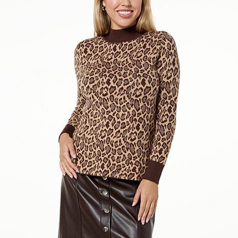 KATHY IRELAND JACQUARD SWE CAMEL - fashioncurb