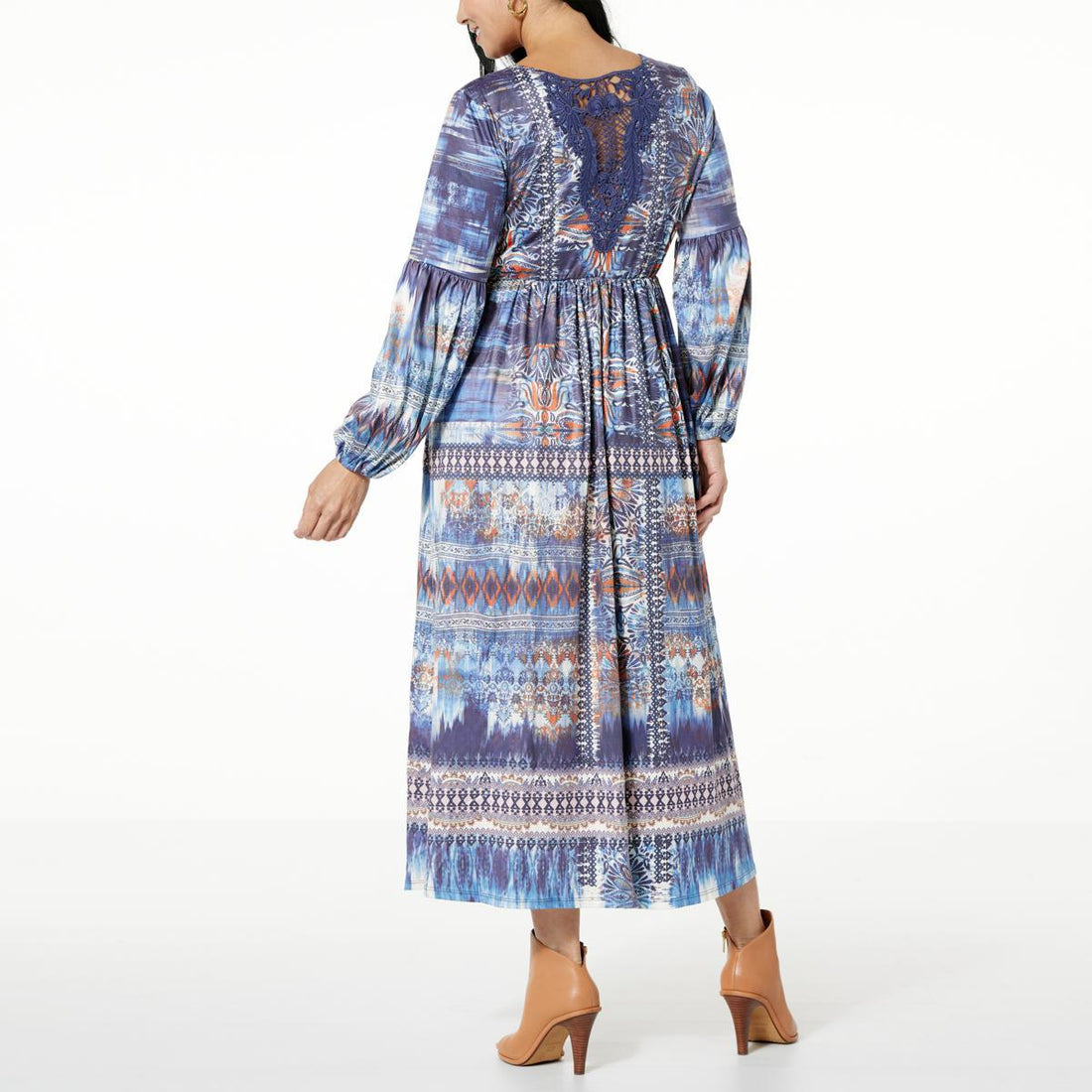 ONE WORLD V NECK MAXI DRES - fashioncurb