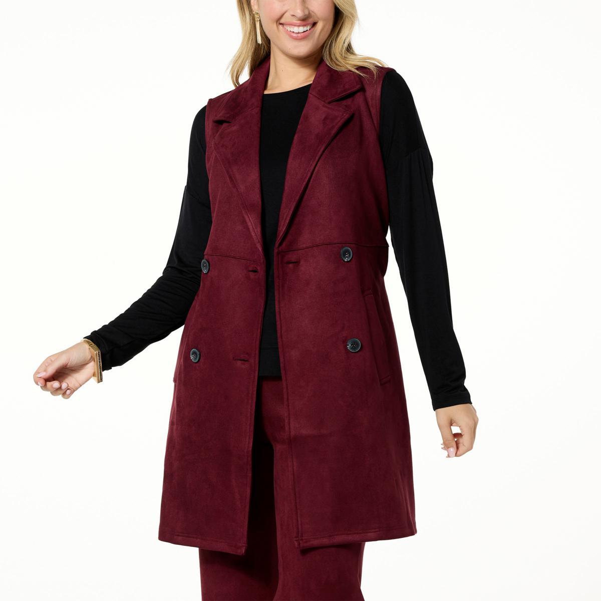 WYNNELAYERSFAUXSUEDEVEST OYSTER - fashioncurb