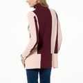 WynneCollection SoftKNIT Intarsia Moving Stripe Turtleneck Sweater - fashioncurb