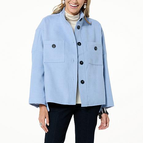 WynneCollection Unstructured Melton Jacket - fashioncurb